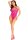 Leg Avenue mesh string body with hearts one size pink