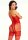 Leg Avenue mesh bodystocking with hearts one size red