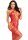 Leg Avenue mesh bodystocking with hearts one size red