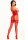 Leg Avenue mesh bodystocking with hearts one size red