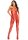 Leg Avenue mesh bodystocking with hearts one size red