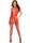 Leg Avenue mesh bodystocking with hearts one size red