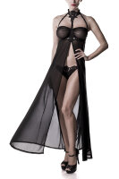 GREY VELVET 2-piece set (negligee, panties) S/M - XXL/3XL