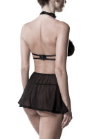 GREY VELVET 3-pcs. set (Bralette, String, Skirt) S/M - XXL/3XL