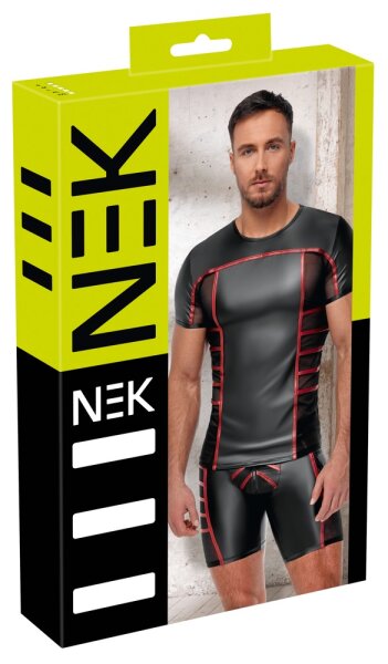 Mens Shirt black/red S - 2XL