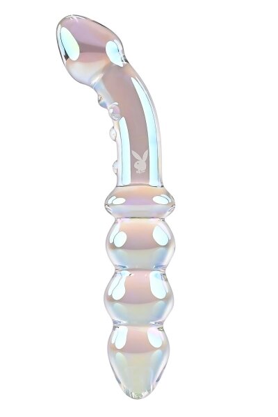 Playboy Juwel Doppelseitiger Glasdildo transparent