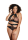 Allure Lace Halter Top & Backless Panty Set black plus size