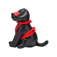 Prowler Roped Up Rover leather dog with red bondage rope and black eye mask