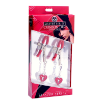 XR Brands Charmed Heart Padlock Nipple Clamps