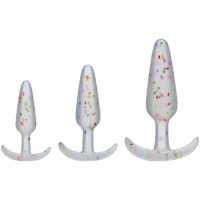 Doc Johnson Pride Anal Trainer Set transparent with confetti