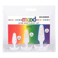 Doc Johnson Pride Anal Trainer Set transparent with confetti