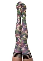 Kixies Alex halterlose Strümpfe Camouflage Muster S...