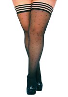Kixies Ally hold-up stockings transparent dotted black S