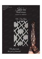 Kixies Elle halterlose Strümpfe Rauten Muster schwarz S - XL