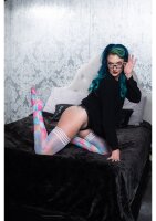 Kixies Gilly hold-up stockings with batik pattern multicolored S