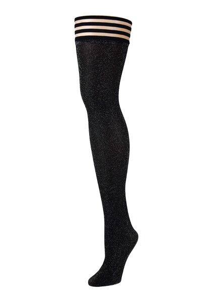 Kixies Kaylee hold-up stockings shimmering gray S