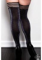 Kixies Kaylee hold-up stockings shimmering gray S