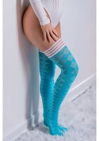 Kixies Par 4 halterlose Strümpfe Karo/-Rauten Muster...