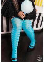 Kixies Par 4 hold-up stockings check/ diamond pattern blue S