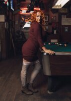 Kixies Par 4 hold-up stockings check/ diamond pattern gray S