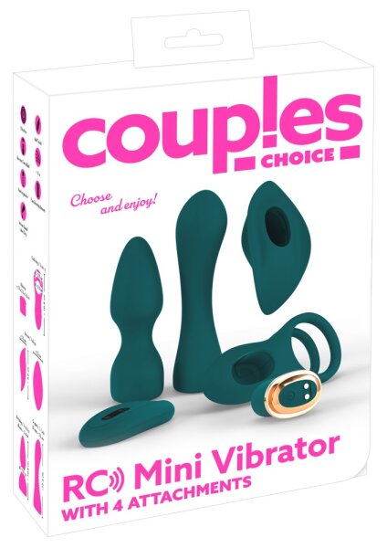 Couples Choice  Mini Vibrator with 4 Attachments