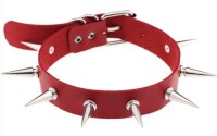 Joy Jewels Piky Lish Spike Necklace Red