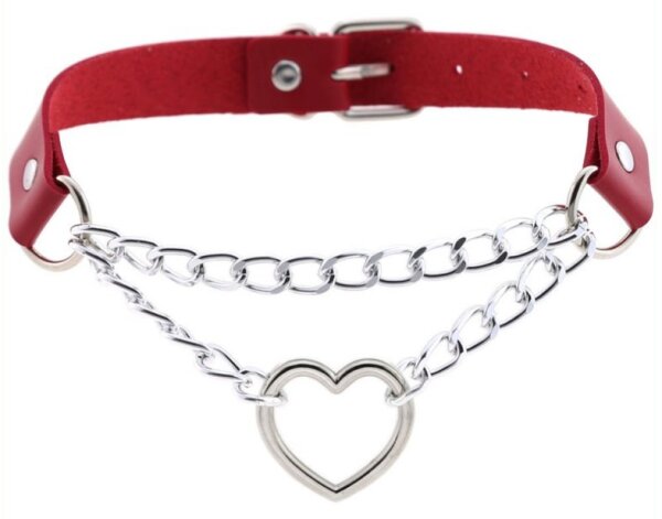 Joy Jewels Sexy Heart Chain Necklace Red