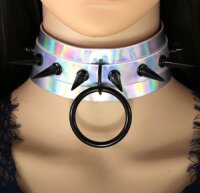 Joy Jewels Strobo Laser Spike Necklace Silver-Black