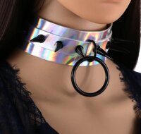 Joy Jewels Strobo Laser Spike Necklace Silver-Black