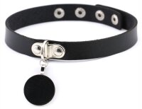 Joy Jewels Round Moon Necklace Black