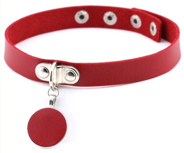 Joy Jewels Round Moon Necklace Red