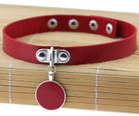 Joy Jewels Round Moon Necklace Red