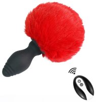 Kinky Puppy Tailyvibe Vibrating Plug with Pompon 6.5 x...