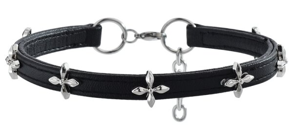 Joy Jewels Cross Flow Thin Necklace Black