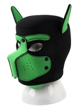 Kinky Puppy neoprene mask Dog On Black-Green