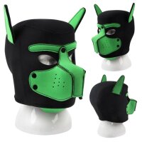 Kinky Puppy neoprene mask Dog On Black-Green