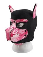 Kinky Puppy Neoprene Dog On Mask Black-Camouflage Pink