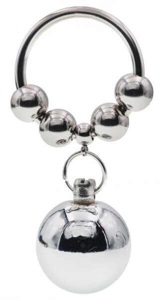 MenSteel Metal Ring with 1 Weight Hanger Ball L 90g