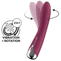 Satisfyer Point G Spinning Vibe 1 Vibrator - 11 x 3cm Raspberry