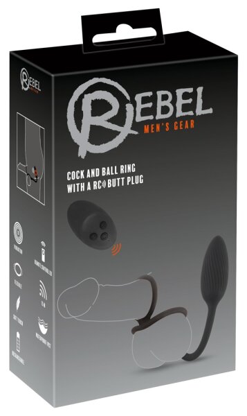 You2Toys Rebel Cock & ball ring with a RC Butt Plug