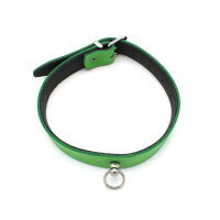 Kiotos Leather Collar Mini O-Ring Green