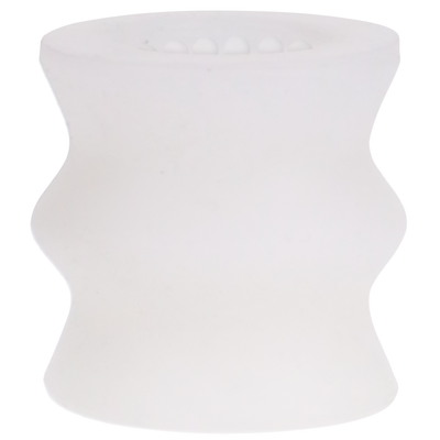 Doc Johnson Glow Helping Head Silicone Masturbator Sleeve - Frost / Green Glow