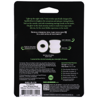 Doc Johnson Glow Helping Head Silicone Masturbator Sleeve - Frost / Green Glow