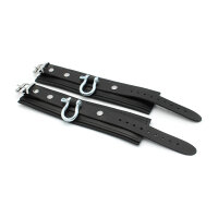 Kiotos Leather Handcuffs with Metal Shackle