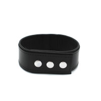 Kiotos Leather Push Button Collar with Metal Shackle