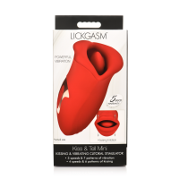 XR Brands Kiss and Tell Silicone Kissing and Vibrating Clitoral Stimulator Red