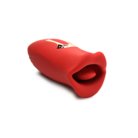 XR Brands Kiss and Tell Silicone Kissing and Vibrating Clitoral Stimulator Red