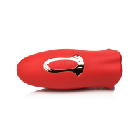 XR Brands Kiss and Tell Silicone Kissing and Vibrating Clitoral Stimulator Red