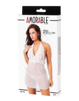 Amorable by Rimba Mini Dress with G-String White One Size