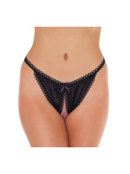 Amorable by Rimba Offener Tanga Tanga Schwarz One Size
